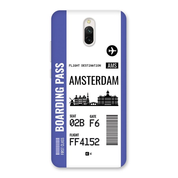 Amsterdam Boarding Pass Back Case for Redmi 8A Dual