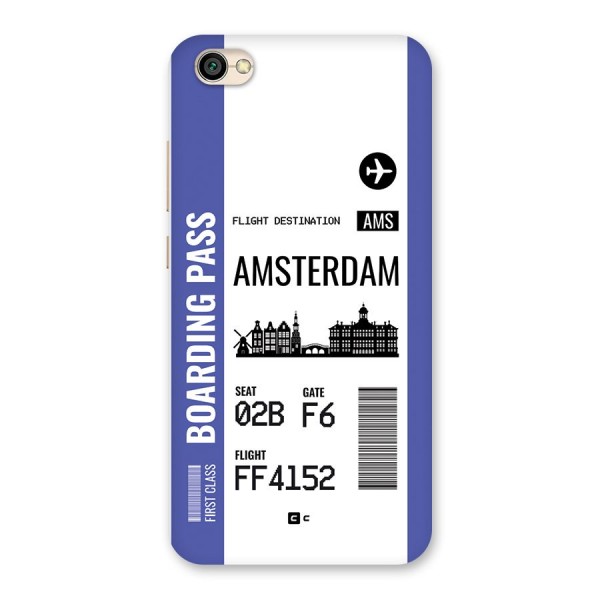 Amsterdam Boarding Pass Back Case for Redmi Y1 Lite