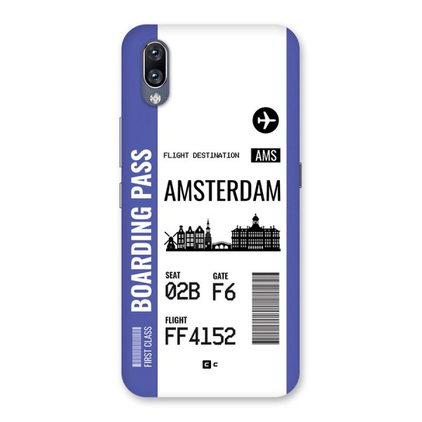 Amsterdam Boarding Pass Back Case for Vivo NEX