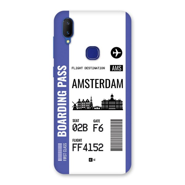 Amsterdam Boarding Pass Back Case for Vivo V11