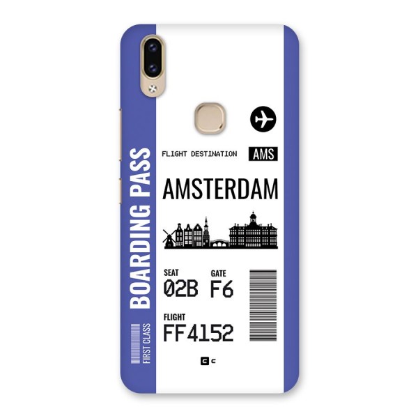 Amsterdam Boarding Pass Back Case for Vivo V9