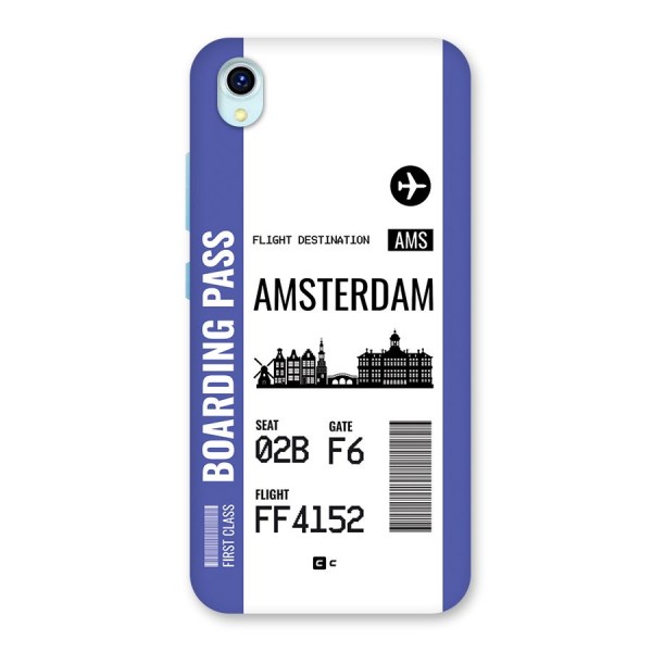 Amsterdam Boarding Pass Back Case for Vivo Y1s