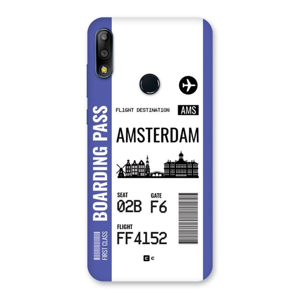 Amsterdam Boarding Pass Back Case for Zenfone Max Pro M2