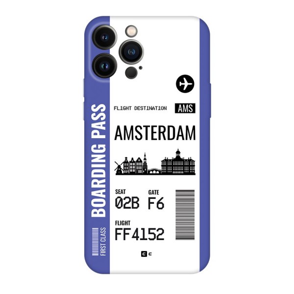 Amsterdam Boarding Pass Back Case for iPhone 13 Pro Max