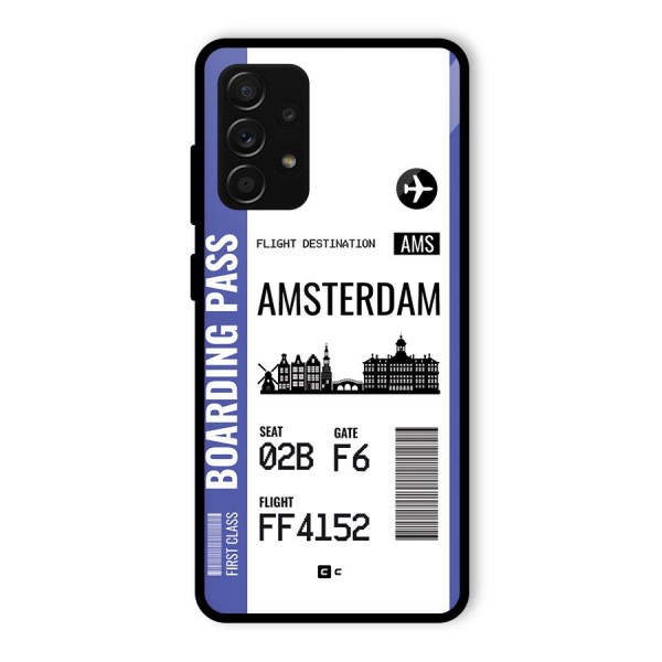 Amsterdam Boarding Pass Glass Back Case for Galaxy A53 5G