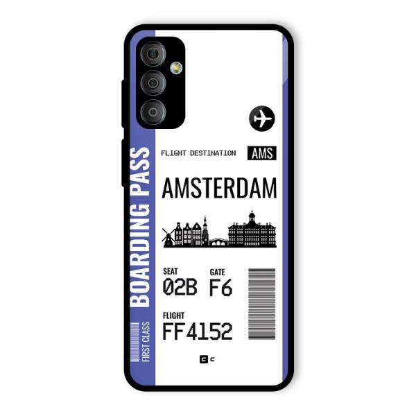 Amsterdam Boarding Pass Glass Back Case for Galaxy F23