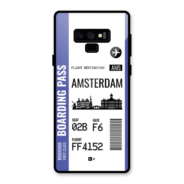 Amsterdam Boarding Pass Glass Back Case for Galaxy Note 9