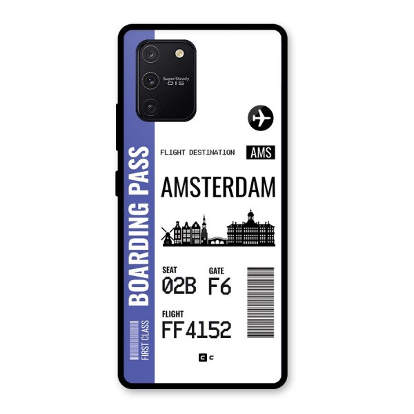 Amsterdam Boarding Pass Glass Back Case for Galaxy S10 Lite