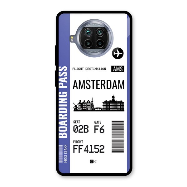 Amsterdam Boarding Pass Glass Back Case for Mi 10i