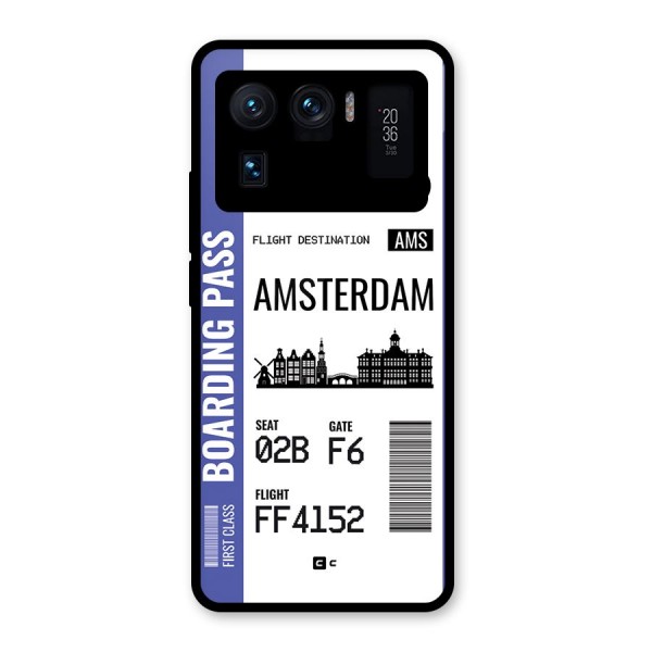 Amsterdam Boarding Pass Glass Back Case for Mi 11 Ultra