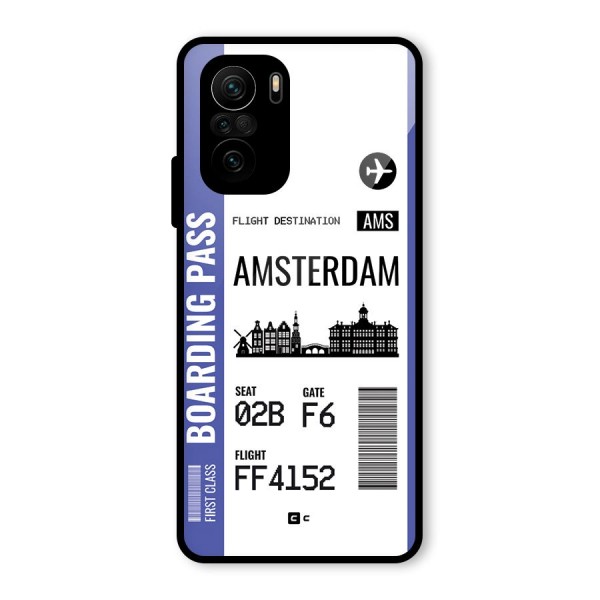 Amsterdam Boarding Pass Glass Back Case for Mi 11x