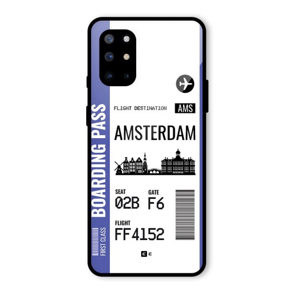 Amsterdam Boarding Pass Glass Back Case for OnePlus 8T