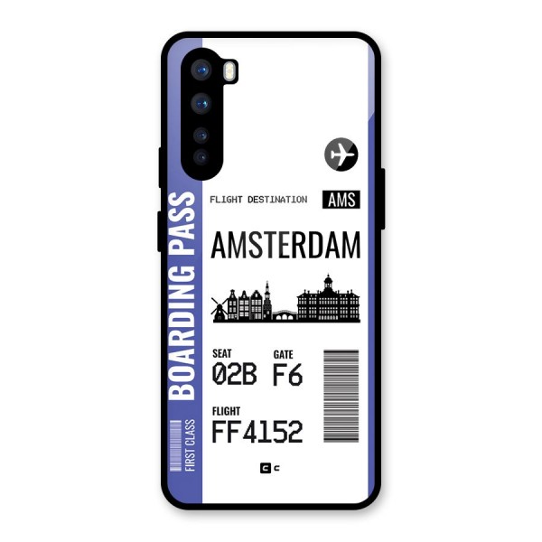 Amsterdam Boarding Pass Glass Back Case for OnePlus Nord