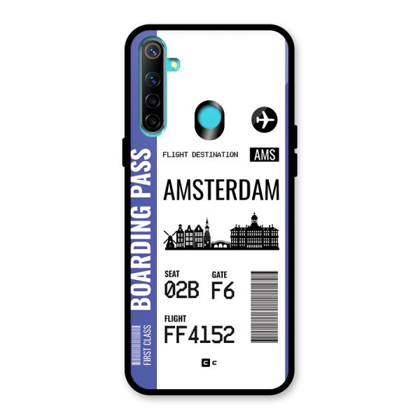 Amsterdam Boarding Pass Glass Back Case for Realme 5