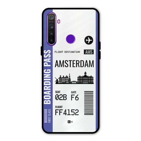 Amsterdam Boarding Pass Glass Back Case for Realme 5s