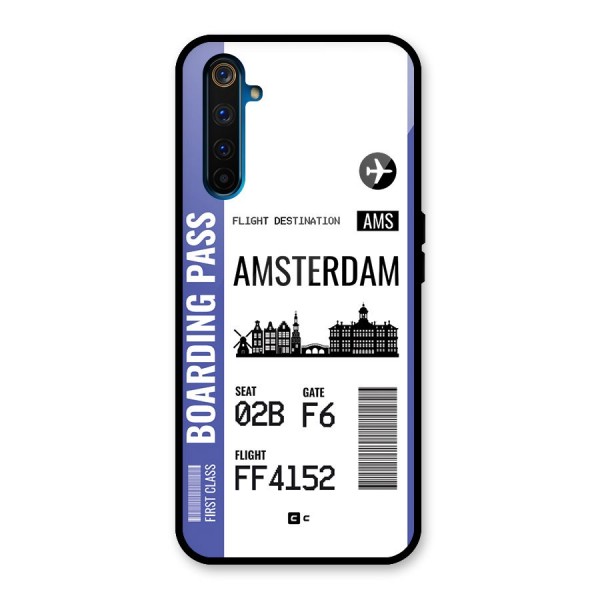 Amsterdam Boarding Pass Glass Back Case for Realme 6 Pro