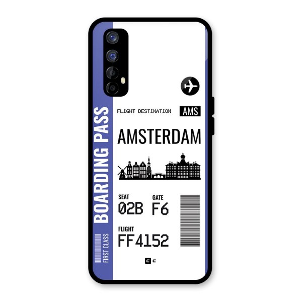 Amsterdam Boarding Pass Glass Back Case for Realme 7