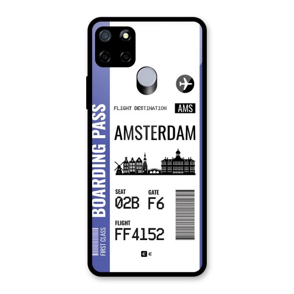 Amsterdam Boarding Pass Glass Back Case for Realme C12