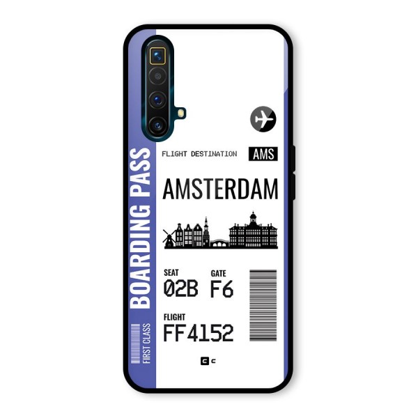 Amsterdam Boarding Pass Glass Back Case for Realme X3 SuperZoom