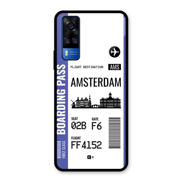 Amsterdam Boarding Pass Glass Back Case for Vivo Y51