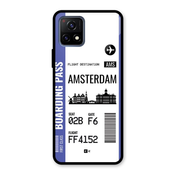 Amsterdam Boarding Pass Glass Back Case for Vivo Y72 5G