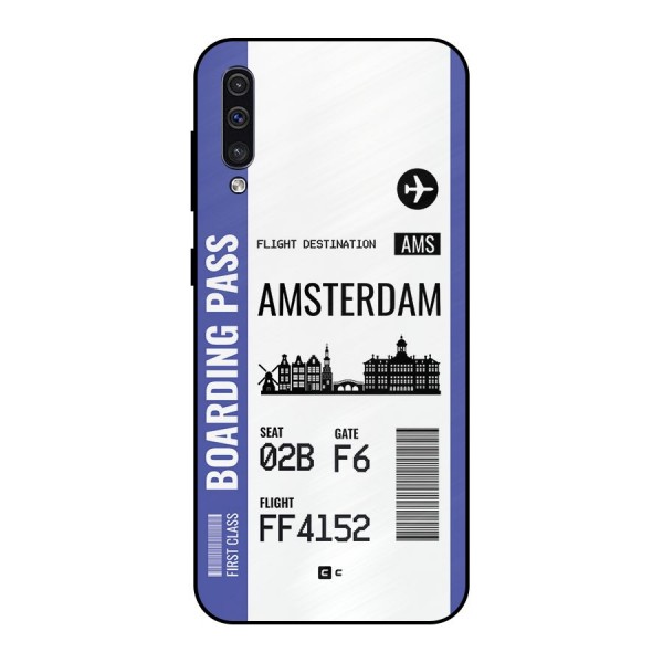 Amsterdam Boarding Pass Metal Back Case for Galaxy A30s