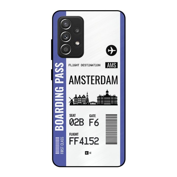 Amsterdam Boarding Pass Metal Back Case for Galaxy A52