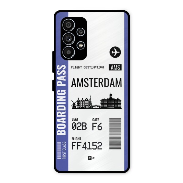 Amsterdam Boarding Pass Metal Back Case for Galaxy A53 5G