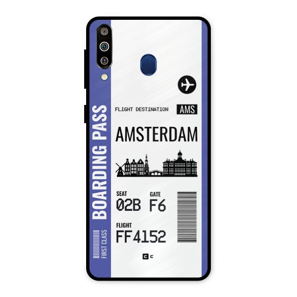 Amsterdam Boarding Pass Metal Back Case for Galaxy M30