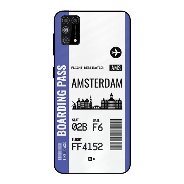 Amsterdam Boarding Pass Metal Back Case for Galaxy M31