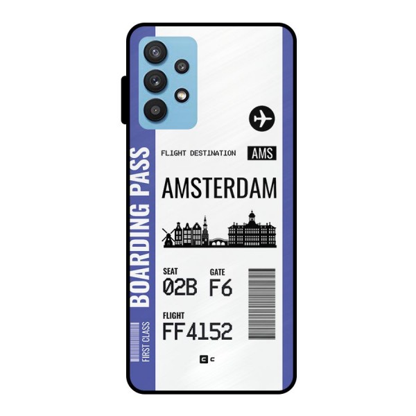 Amsterdam Boarding Pass Metal Back Case for Galaxy M32 5G