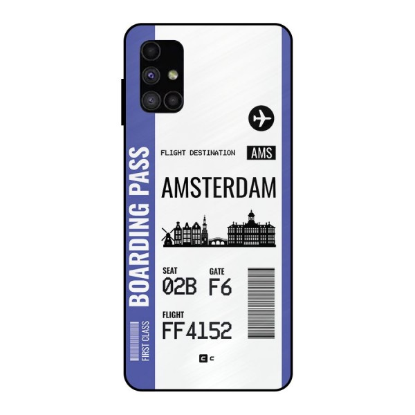 Amsterdam Boarding Pass Metal Back Case for Galaxy M51