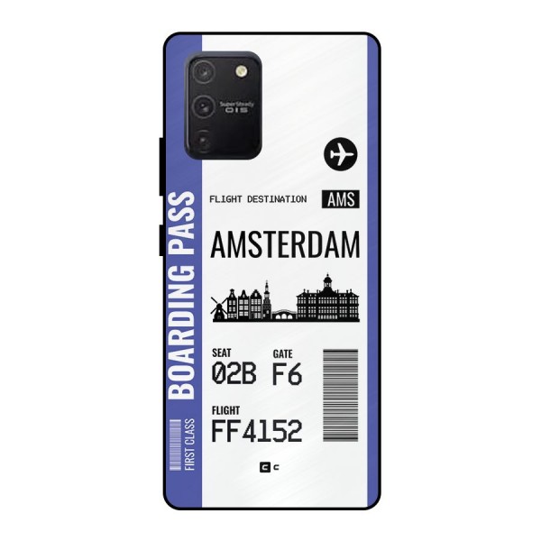 Amsterdam Boarding Pass Metal Back Case for Galaxy S10 Lite