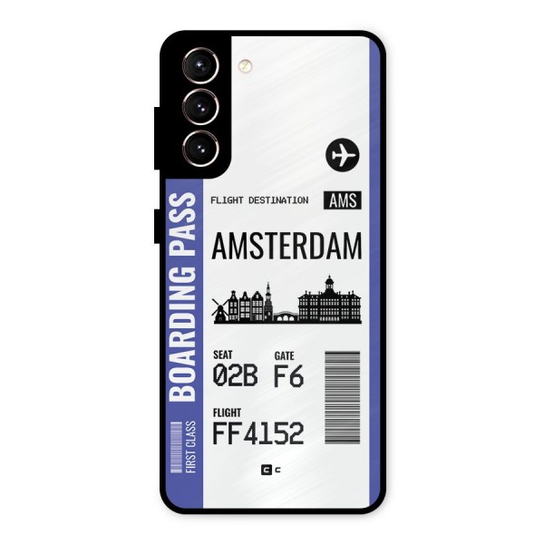 Amsterdam Boarding Pass Metal Back Case for Galaxy S21 5G