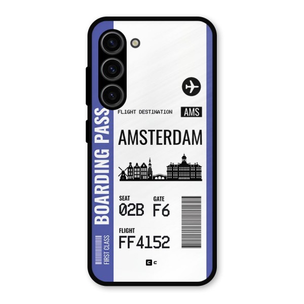 Amsterdam Boarding Pass Metal Back Case for Galaxy S23