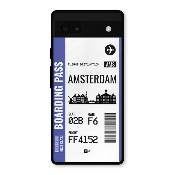 Amsterdam Boarding Pass Metal Back Case for Google Pixel 6a