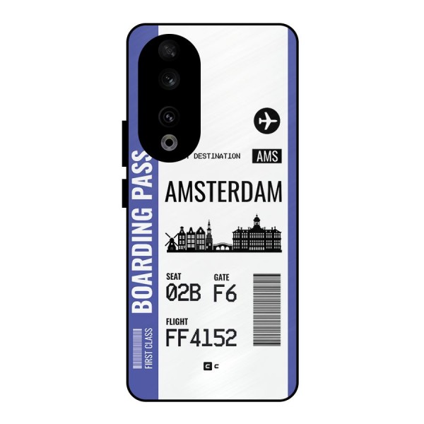 Amsterdam Boarding Pass Metal Back Case for Honor 90