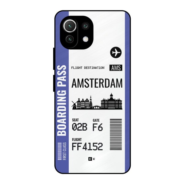 Amsterdam Boarding Pass Metal Back Case for Mi 11 Lite