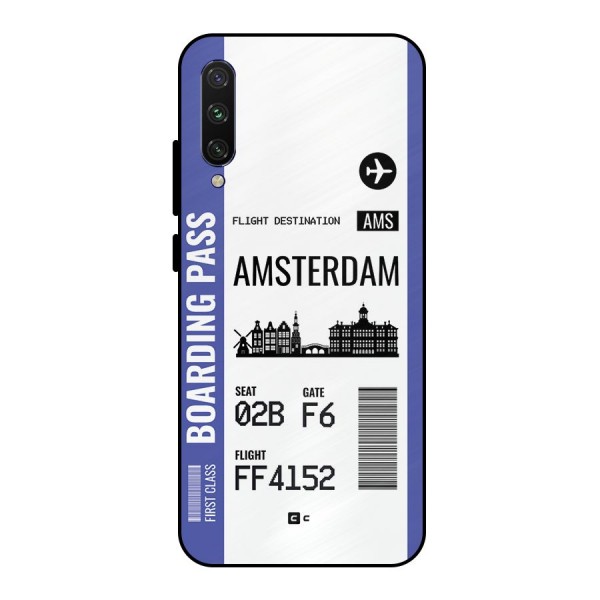 Amsterdam Boarding Pass Metal Back Case for Mi A3