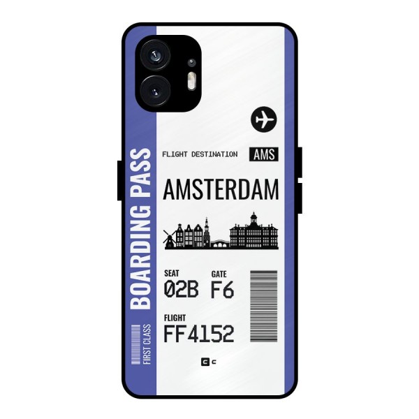 Amsterdam Boarding Pass Metal Back Case for Nothing Phone 2