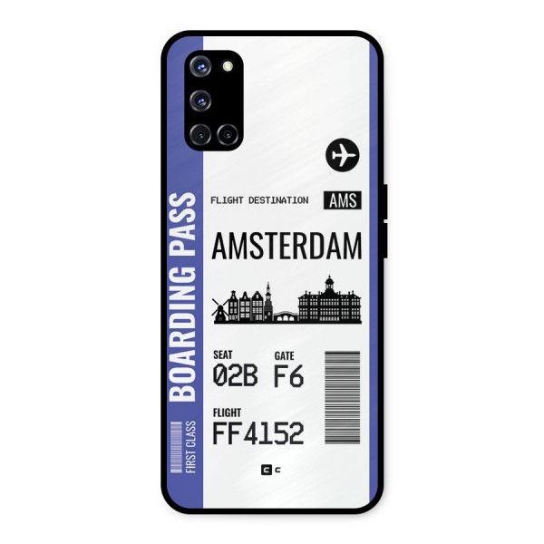 Amsterdam Boarding Pass Metal Back Case for Oppo A52