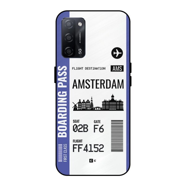 Amsterdam Boarding Pass Metal Back Case for Oppo A53s 5G