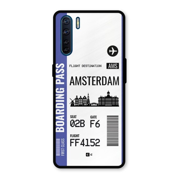 Amsterdam Boarding Pass Metal Back Case for Oppo F15