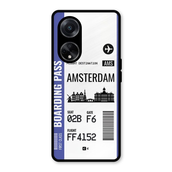 Amsterdam Boarding Pass Metal Back Case for Oppo F23