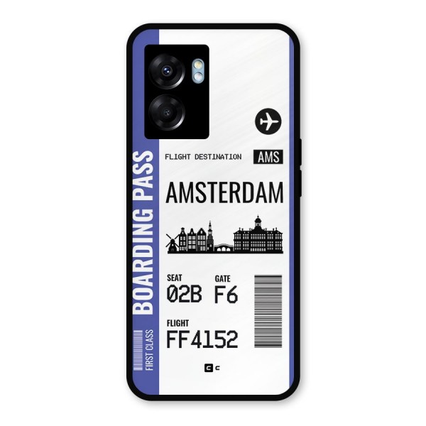 Amsterdam Boarding Pass Metal Back Case for Oppo K10 (5G)