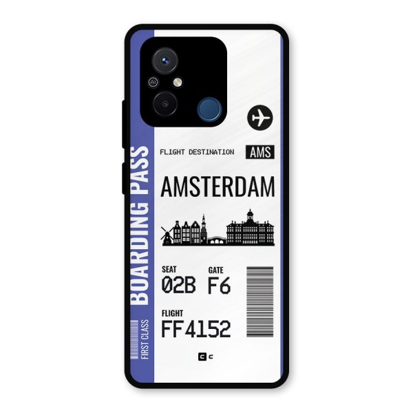 Amsterdam Boarding Pass Metal Back Case for Poco C55