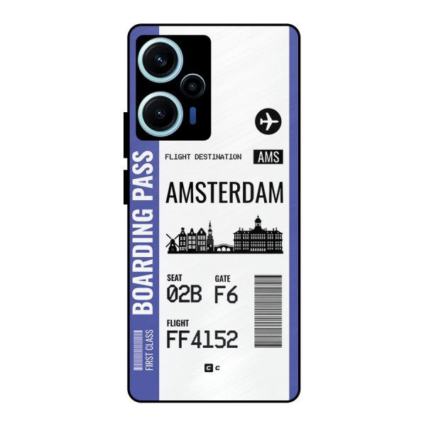 Amsterdam Boarding Pass Metal Back Case for Poco F5