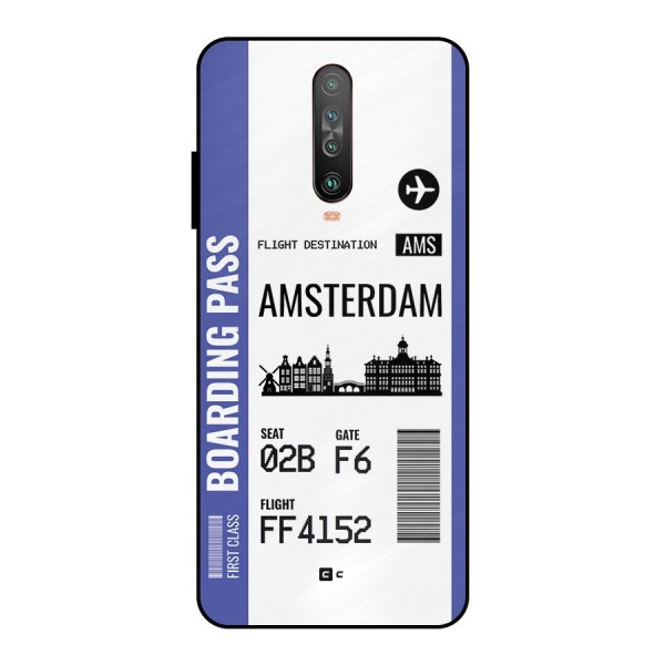 Amsterdam Boarding Pass Metal Back Case for Poco X2