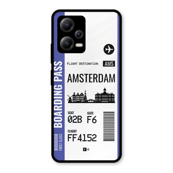 Amsterdam Boarding Pass Metal Back Case for Poco X5