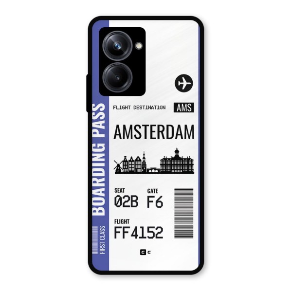 Amsterdam Boarding Pass Metal Back Case for Realme 10 Pro